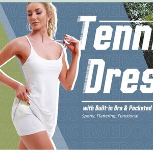 Exercise/Tennis Dress with Built In Shorts, Sporta Bra, Pockets
